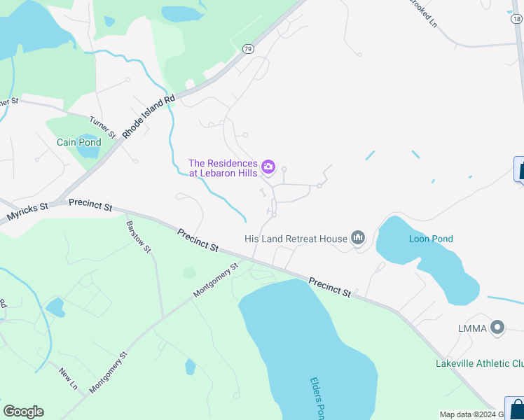 map of restaurants, bars, coffee shops, grocery stores, and more near 98 Fern Avenue in Lakeville