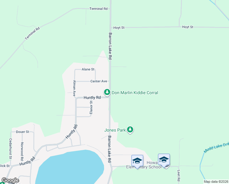 map of restaurants, bars, coffee shops, grocery stores, and more near 1409 Barron Lake Road in Niles