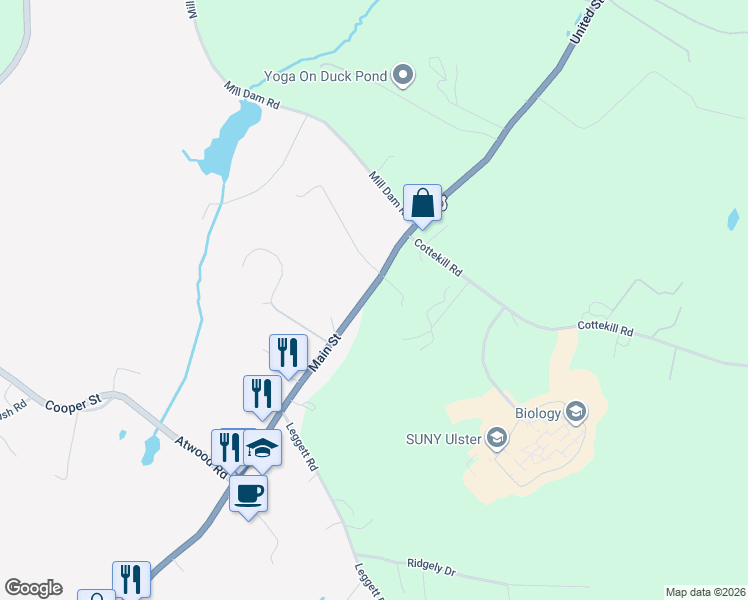 map of restaurants, bars, coffee shops, grocery stores, and more near 3438 Main Street in Stone Ridge
