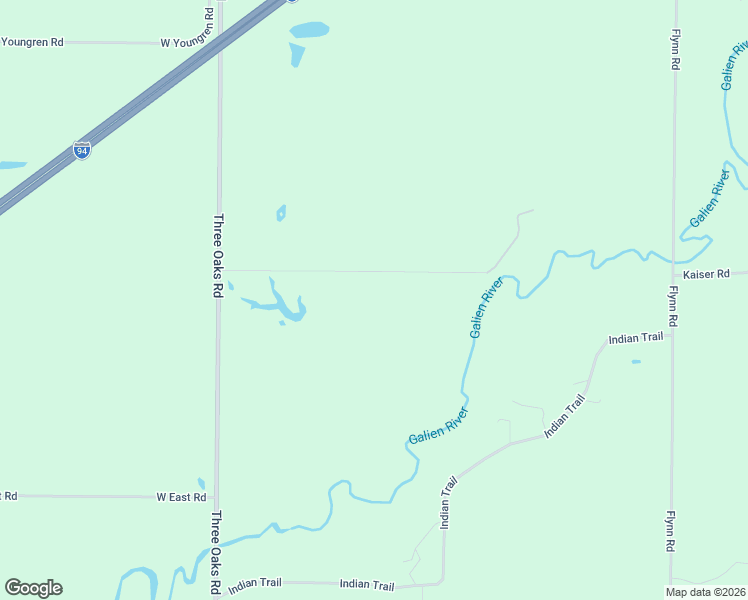 map of restaurants, bars, coffee shops, grocery stores, and more near 6178 Long Road in Three Oaks