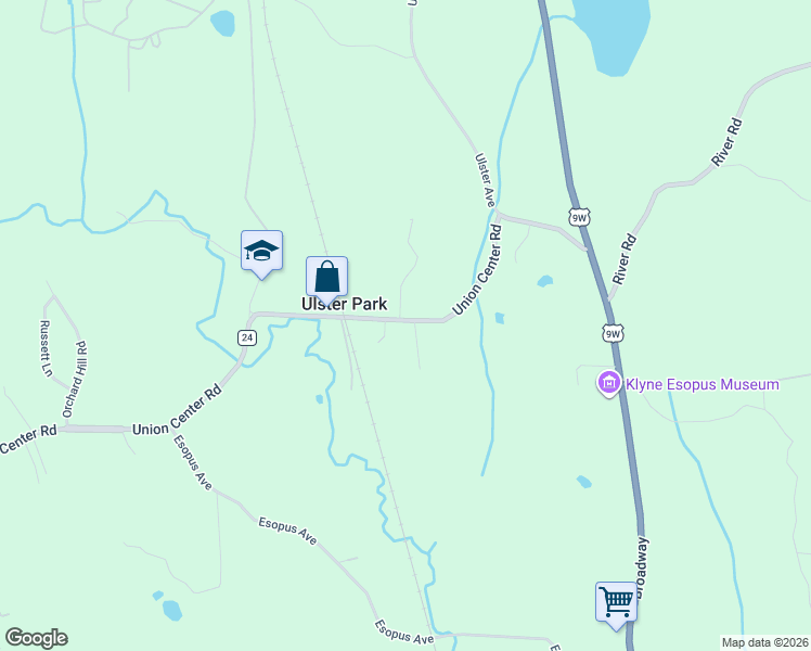 map of restaurants, bars, coffee shops, grocery stores, and more near 370 Union Center Road in Ulster Park