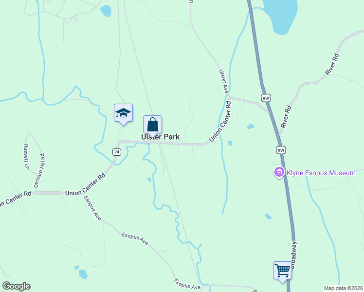 map of restaurants, bars, coffee shops, grocery stores, and more near 370 Union Center Road in Ulster Park