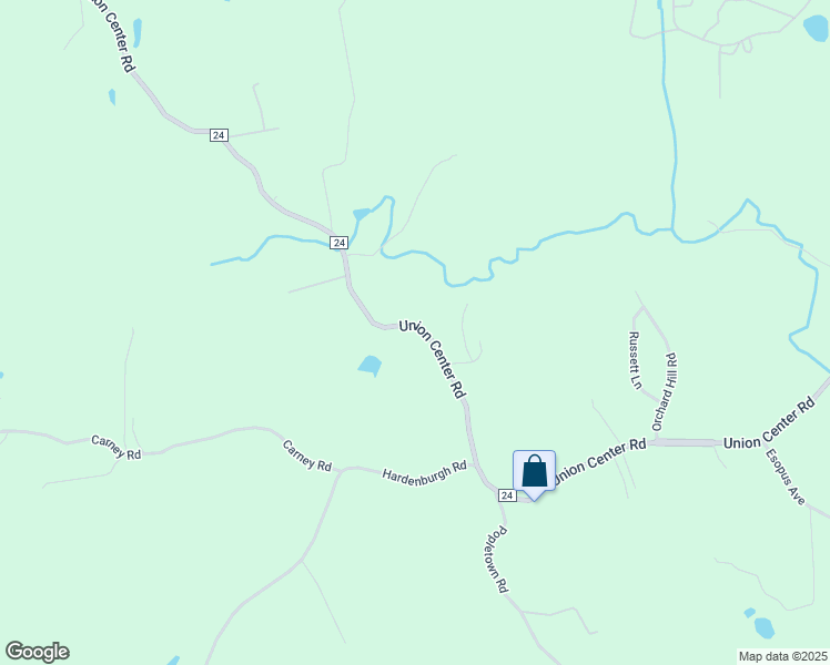 map of restaurants, bars, coffee shops, grocery stores, and more near 230 County Road 24 in Ulster Park