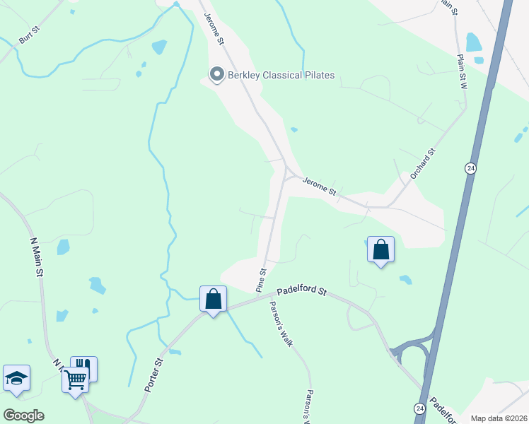 map of restaurants, bars, coffee shops, grocery stores, and more near 22R Pine Street in Berkley