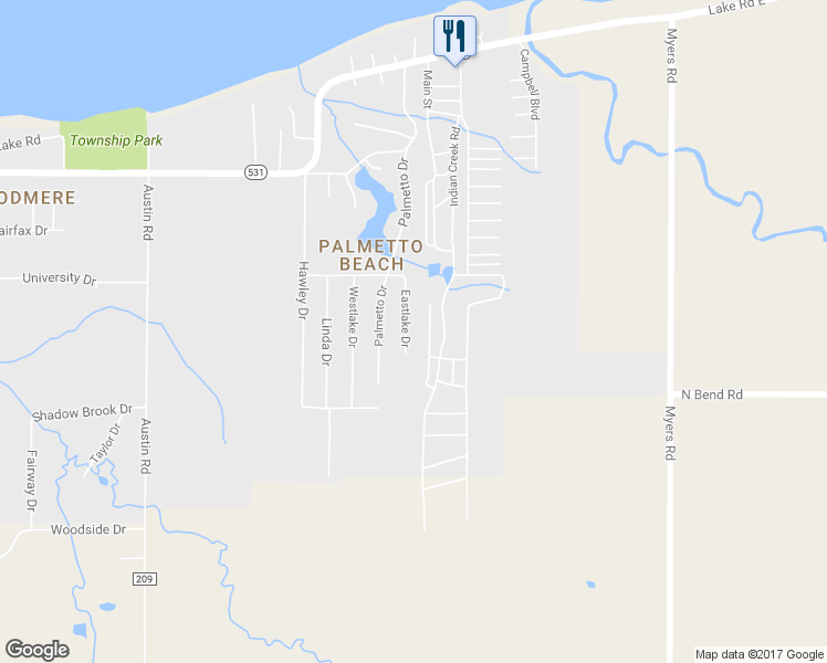 map of restaurants, bars, coffee shops, grocery stores, and more near 4834 Eastlake Drive in Geneva