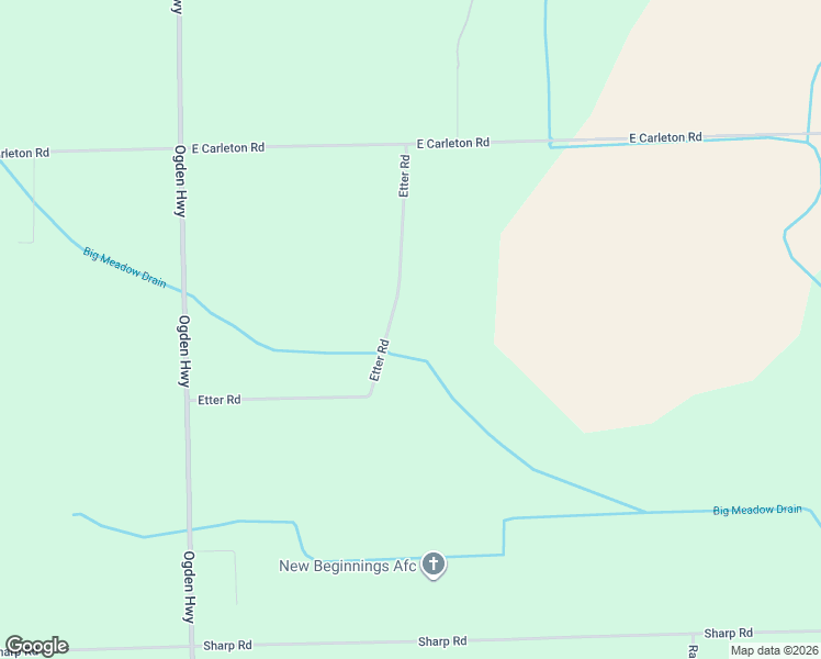 map of restaurants, bars, coffee shops, grocery stores, and more near 4306 Etter Road in Adrian