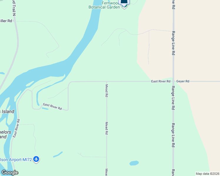 map of restaurants, bars, coffee shops, grocery stores, and more near 14537 Mead Road in Buchanan