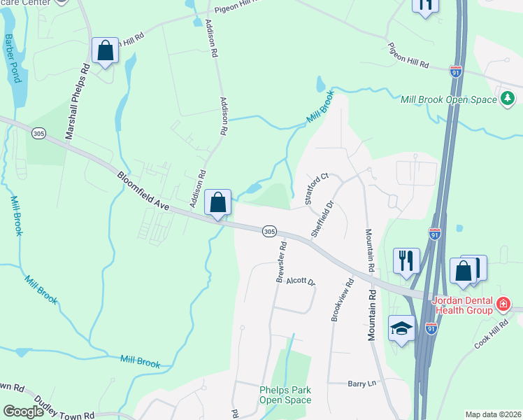 map of restaurants, bars, coffee shops, grocery stores, and more near 75 Trent Drive in Windsor