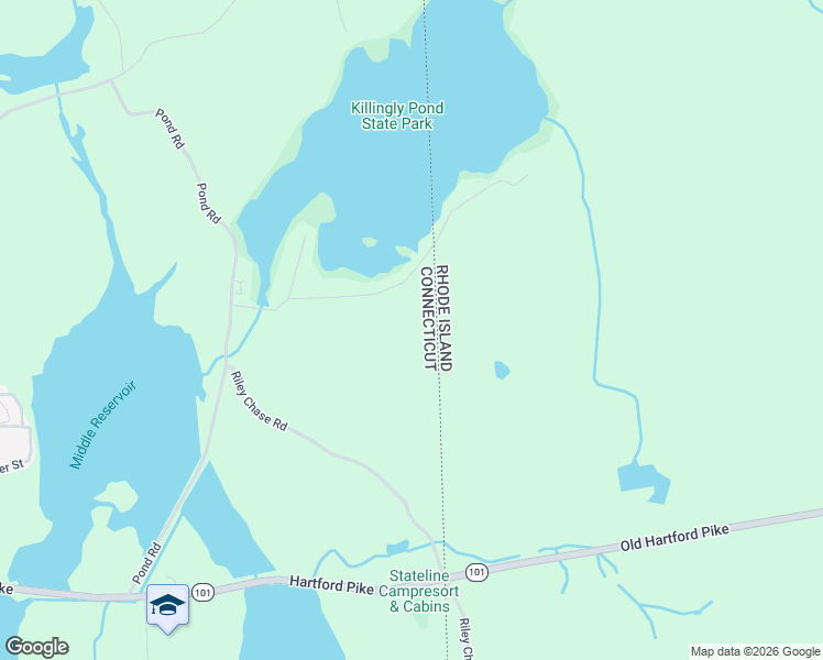 map of restaurants, bars, coffee shops, grocery stores, and more near 106 Riley Chase Road in Killingly