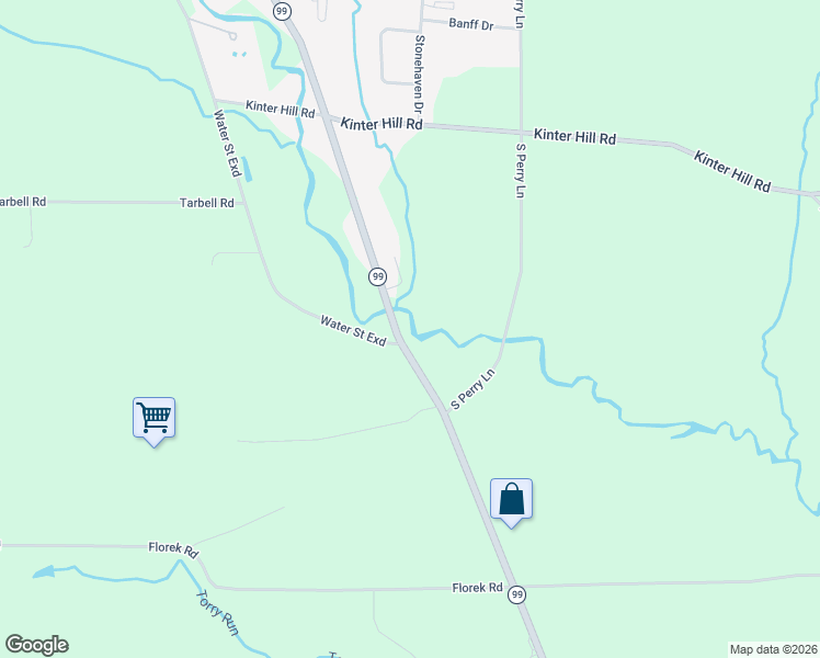 map of restaurants, bars, coffee shops, grocery stores, and more near 13317 Cambridge Springs Rd in Edinboro