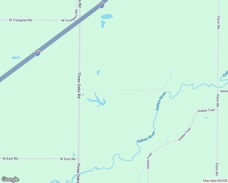 map of restaurants, bars, coffee shops, grocery stores, and more near 6178-6298 Long Road in Three Oaks