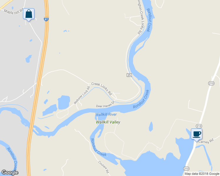 map of restaurants, bars, coffee shops, grocery stores, and more near 703 Creek Locks Road in Rosendale