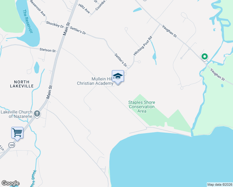 map of restaurants, bars, coffee shops, grocery stores, and more near 35 Staples Shore Road in Lakeville