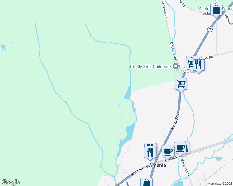 map of restaurants, bars, coffee shops, grocery stores, and more near 106 Old Ore Bed Road in Amenia