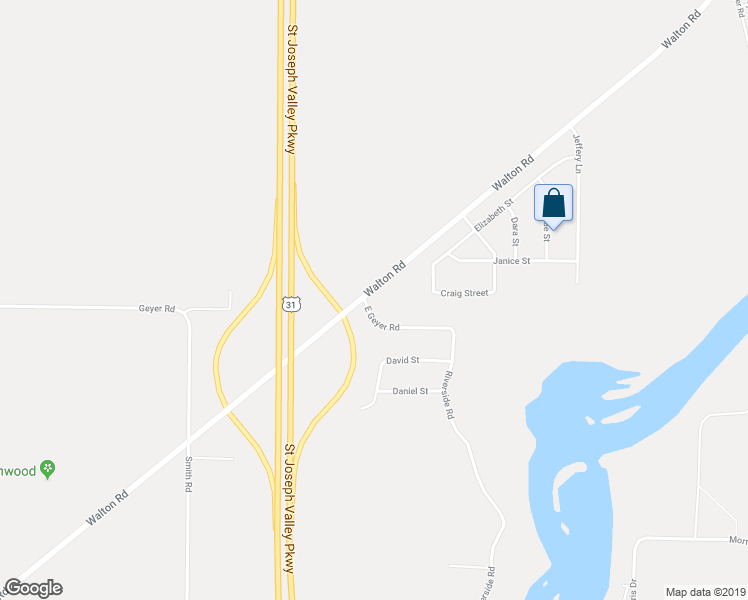 map of restaurants, bars, coffee shops, grocery stores, and more near 2825 East Geyer Road in Niles