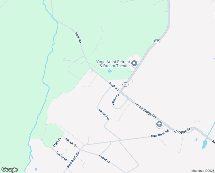 map of restaurants, bars, coffee shops, grocery stores, and more near 25 Peak Road in Stone Ridge