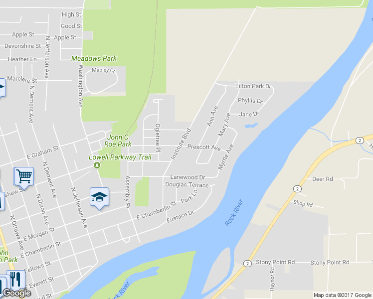 map of restaurants, bars, coffee shops, grocery stores, and more near 1210 Prescott Avenue in Dixon