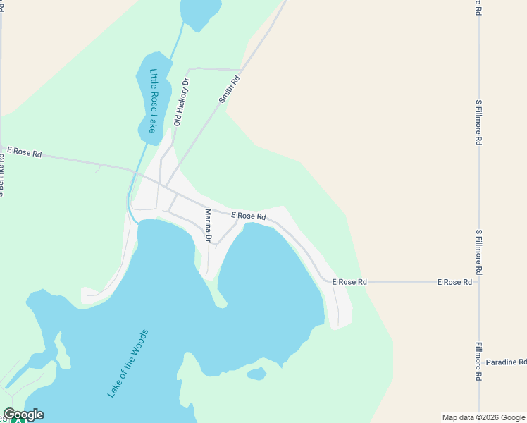 map of restaurants, bars, coffee shops, grocery stores, and more near 243 East Rose Lake Road in Coldwater