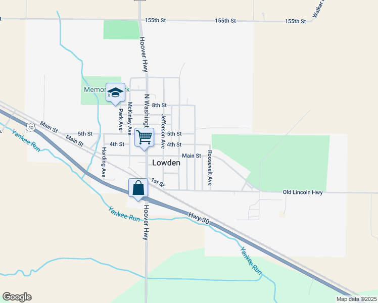 map of restaurants, bars, coffee shops, grocery stores, and more near 202-298 Grant Ave in Lowden