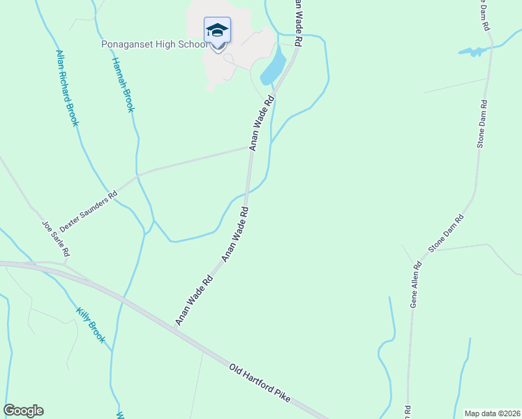 map of restaurants, bars, coffee shops, grocery stores, and more near 208 Anan Wade Road in Glocester