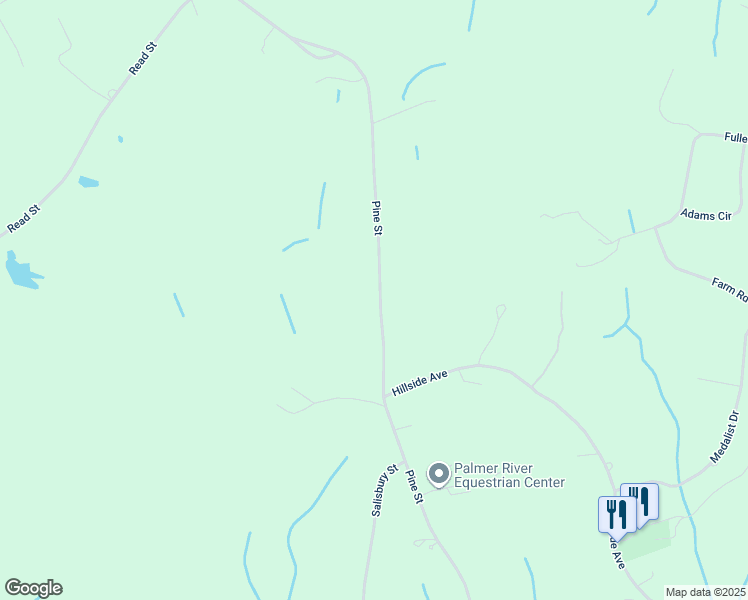 map of restaurants, bars, coffee shops, grocery stores, and more near 128 Pine Street in Rehoboth