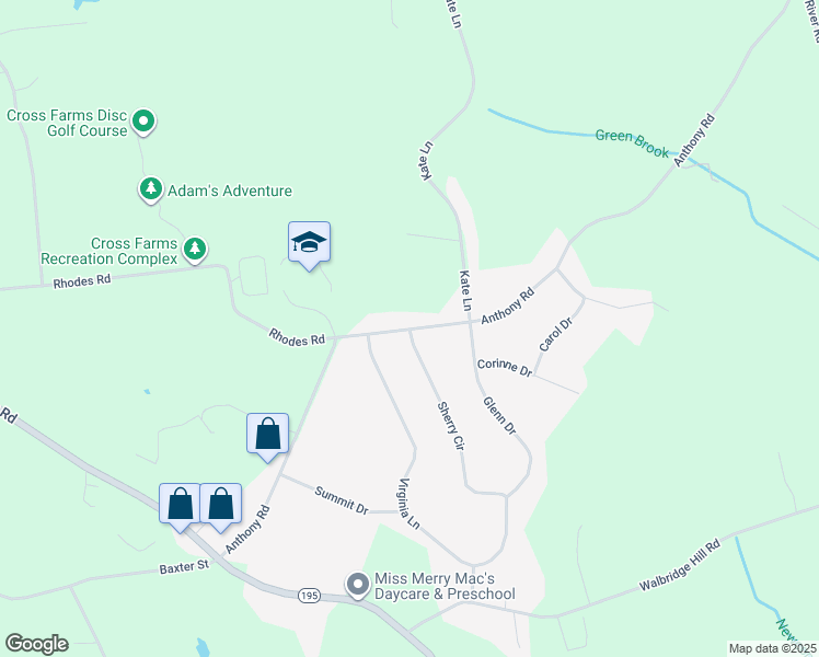 map of restaurants, bars, coffee shops, grocery stores, and more near 145 Anthony Road in Tolland