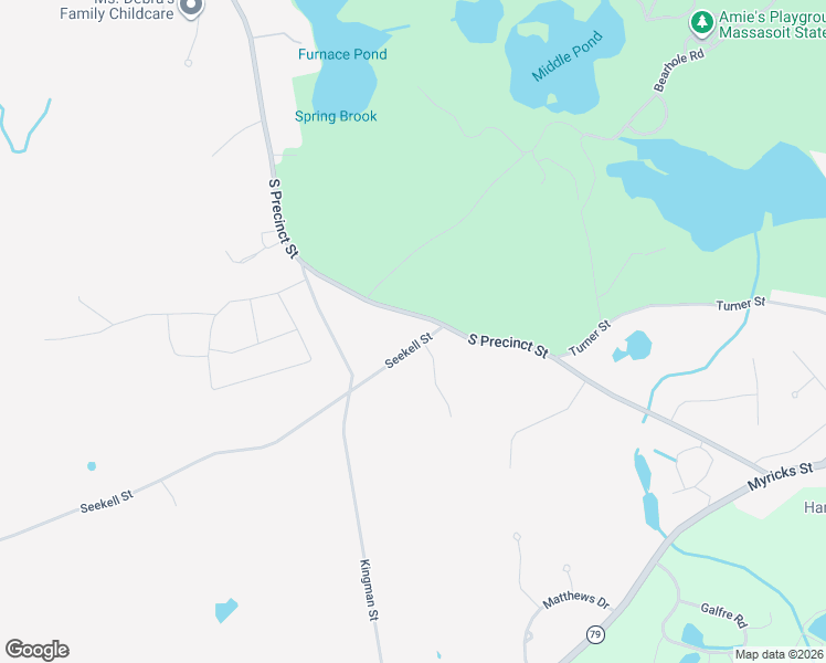 map of restaurants, bars, coffee shops, grocery stores, and more near 635 Seekell Street in Taunton
