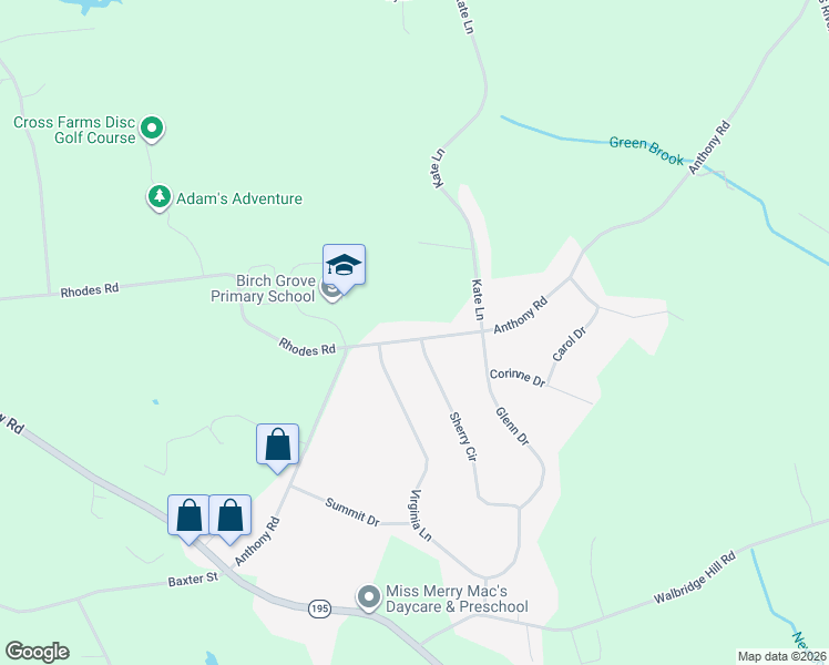 map of restaurants, bars, coffee shops, grocery stores, and more near 145 Anthony Road in Tolland