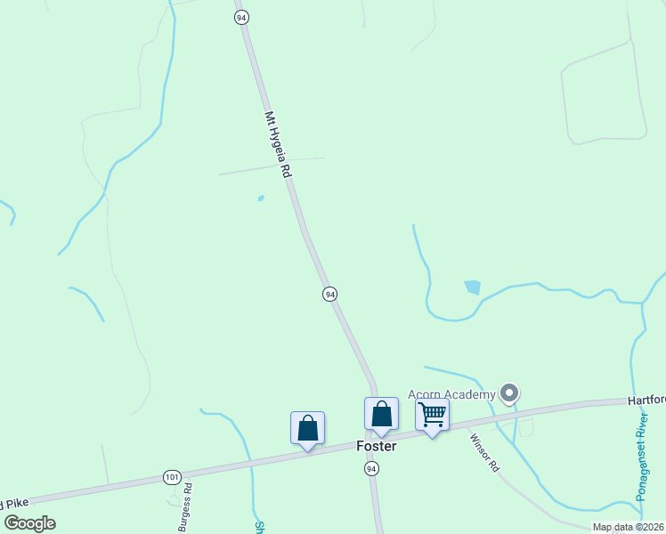 map of restaurants, bars, coffee shops, grocery stores, and more near 1216 Reynolds Road in Glocester