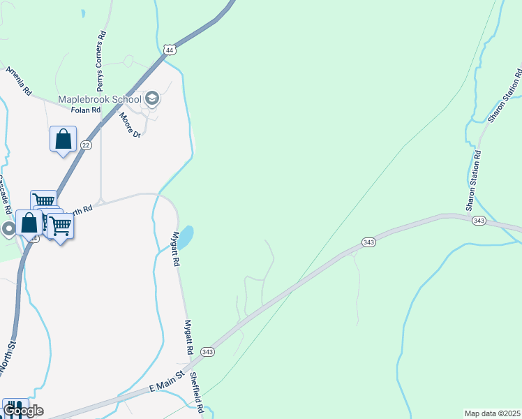 map of restaurants, bars, coffee shops, grocery stores, and more near 93 Mygatt Road in Amenia