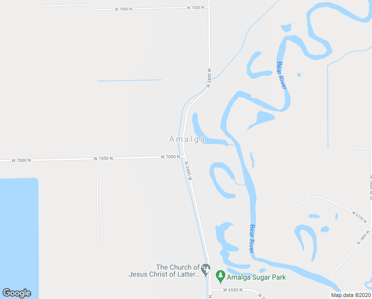 map of restaurants, bars, coffee shops, grocery stores, and more near 7020 North 2400 West in Amalga