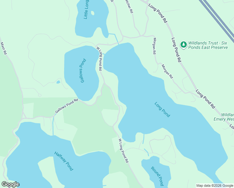 map of restaurants, bars, coffee shops, grocery stores, and more near 129 West Long Pond Road in Plymouth