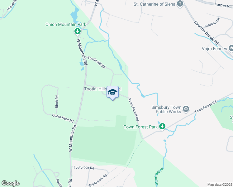 map of restaurants, bars, coffee shops, grocery stores, and more near 25 Nimrod Road in Simsbury