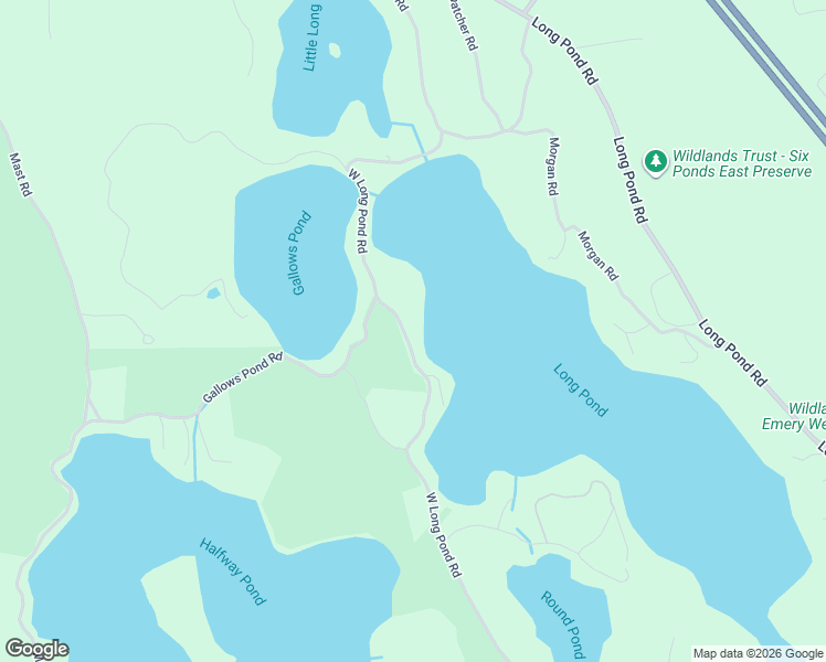 map of restaurants, bars, coffee shops, grocery stores, and more near 129 West Long Pond Road in Plymouth