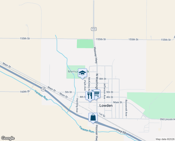 map of restaurants, bars, coffee shops, grocery stores, and more near 901 McKinley Avenue in Lowden