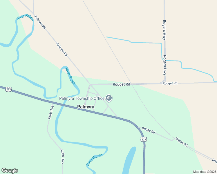 map of restaurants, bars, coffee shops, grocery stores, and more near 6461 Rouget Road in Palmyra