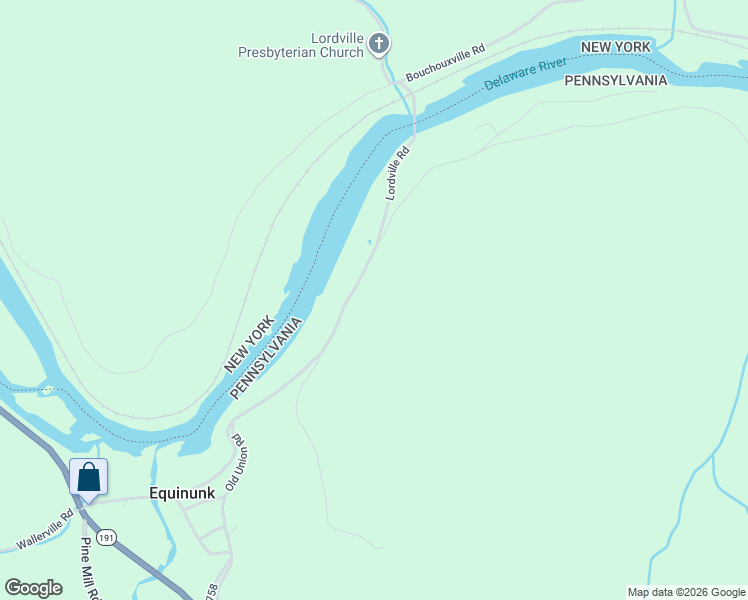 map of restaurants, bars, coffee shops, grocery stores, and more near 155 Lordville Road in Equinunk