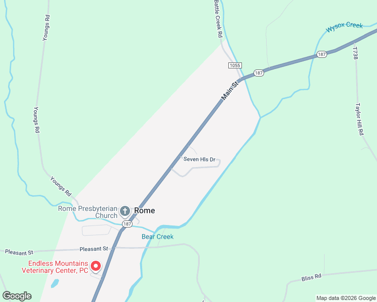 map of restaurants, bars, coffee shops, grocery stores, and more near 30 Pear Blossom Lane in Rome