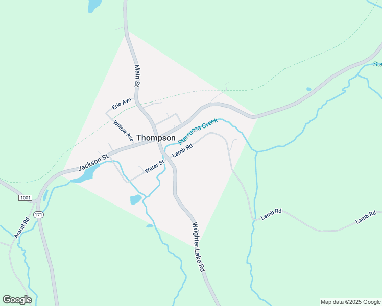 map of restaurants, bars, coffee shops, grocery stores, and more near Main Street in Thompson