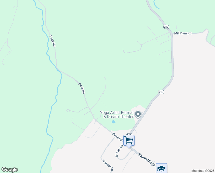 map of restaurants, bars, coffee shops, grocery stores, and more near 40 Mary's Lane in Stone Ridge