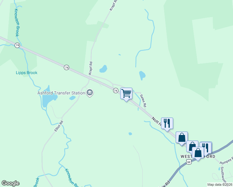 map of restaurants, bars, coffee shops, grocery stores, and more near 51 Seles Road in Ashford
