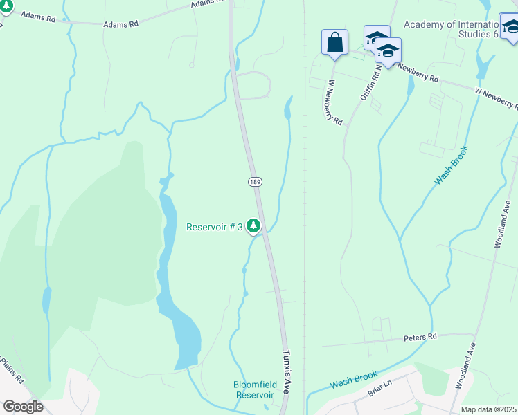 map of restaurants, bars, coffee shops, grocery stores, and more near 286 Tunxis Avenue in Bloomfield