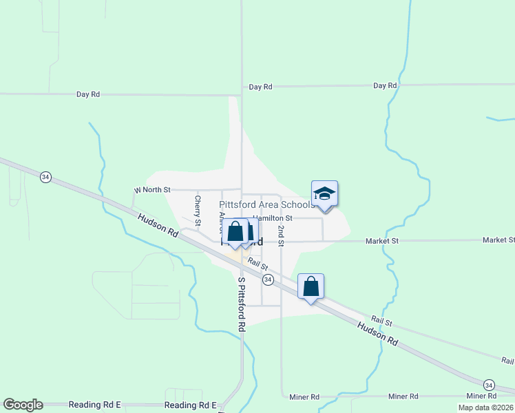 map of restaurants, bars, coffee shops, grocery stores, and more near 4392 1st Street in Pittsford