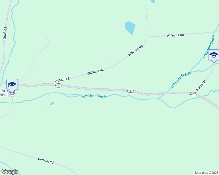map of restaurants, bars, coffee shops, grocery stores, and more near 8021 Pennsylvania 467 in Le Raysville