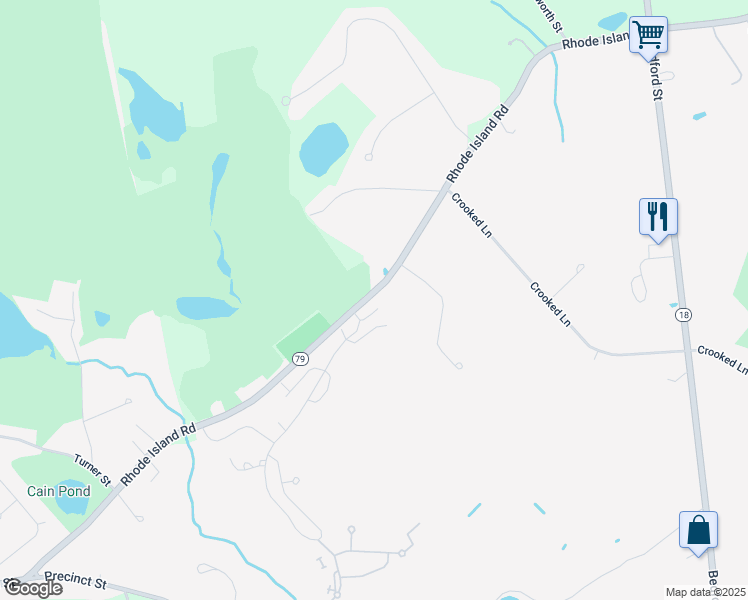 map of restaurants, bars, coffee shops, grocery stores, and more near 172 Rhode Island Road in Lakeville