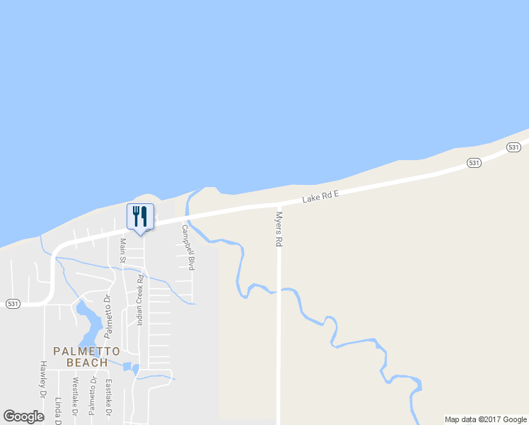 map of restaurants, bars, coffee shops, grocery stores, and more near 5111 N Myers Rd in Geneva