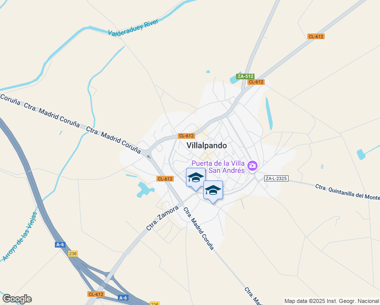 map of restaurants, bars, coffee shops, grocery stores, and more near 11 Calle la Solana in Villalpando