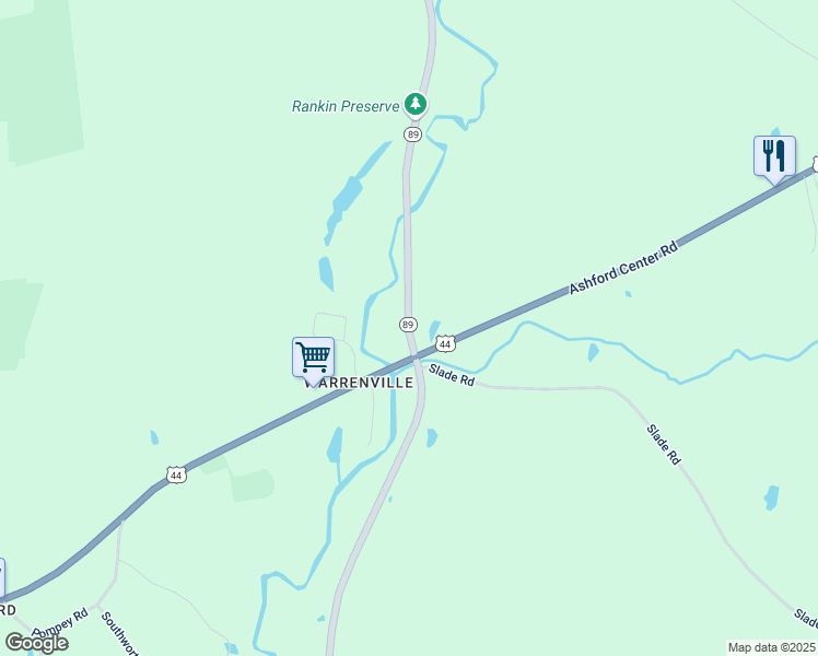 map of restaurants, bars, coffee shops, grocery stores, and more near 14 Westford Road in Ashford