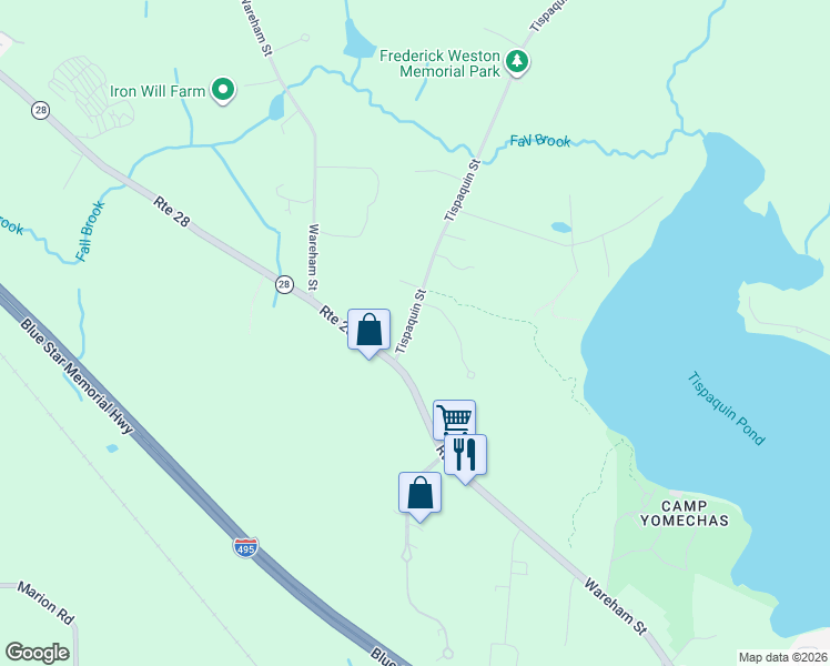 map of restaurants, bars, coffee shops, grocery stores, and more near 15 Silo Lane in Middleborough
