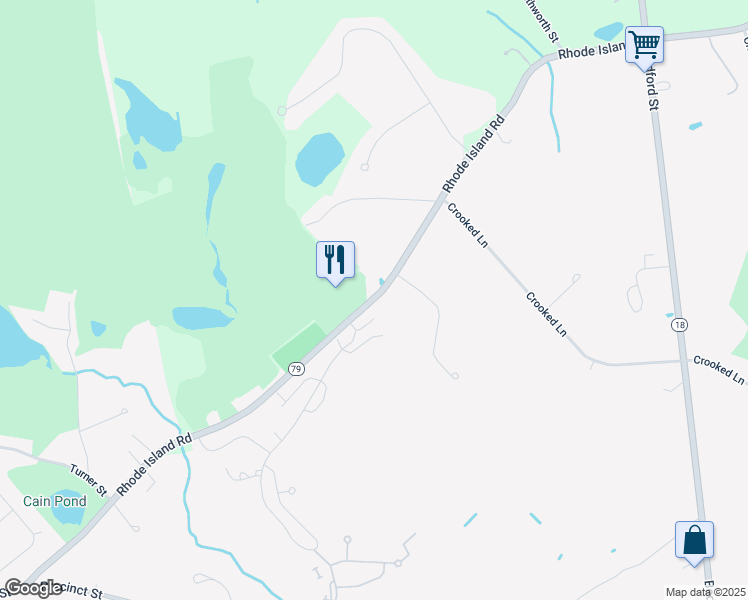 map of restaurants, bars, coffee shops, grocery stores, and more near 172 Rhode Island Road in Lakeville